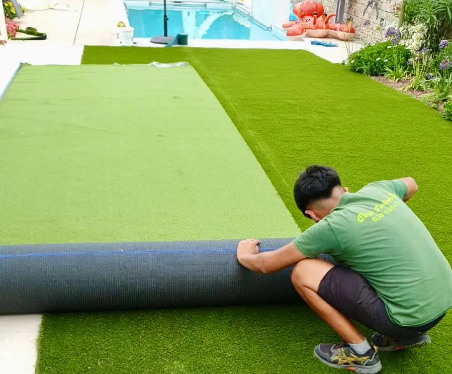Instalación de césped